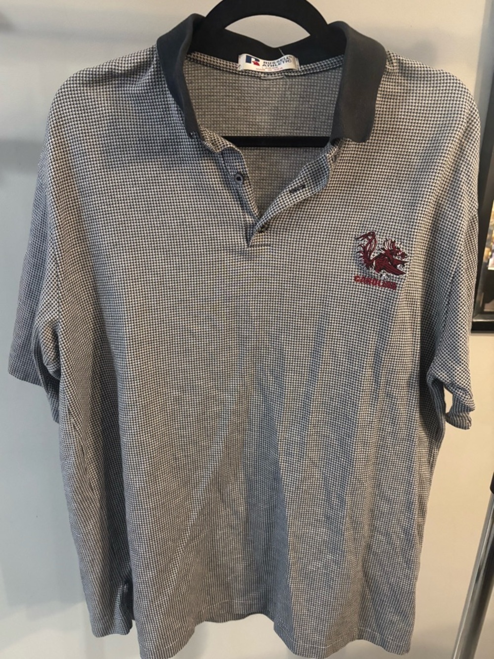 University of South Carolina Russell Athletic Men's Gray Polo size large
